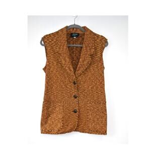 Jean Paul Gaultier Vintage Tiger Brown Vest Size 42 Large Fuzzi Italy Buttons
